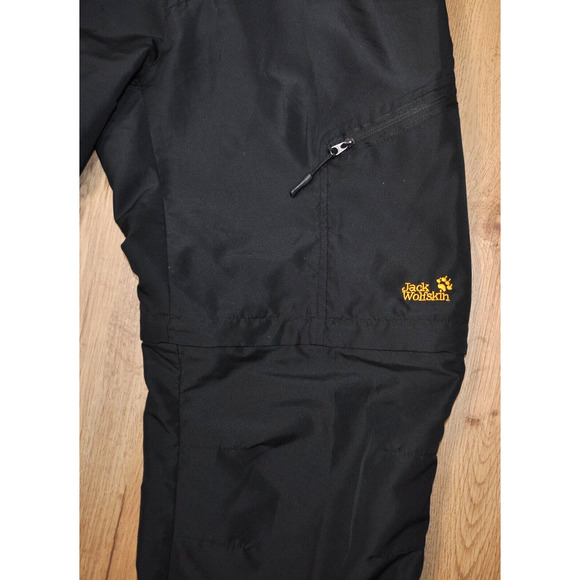 Jack Wolfskin Convertible Pants Mens XX Large Stretch Waist 28"-37" Black Travel - Picture 2 of 7